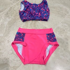 Kids Dance-wear/Swim Set - Pink and Blue